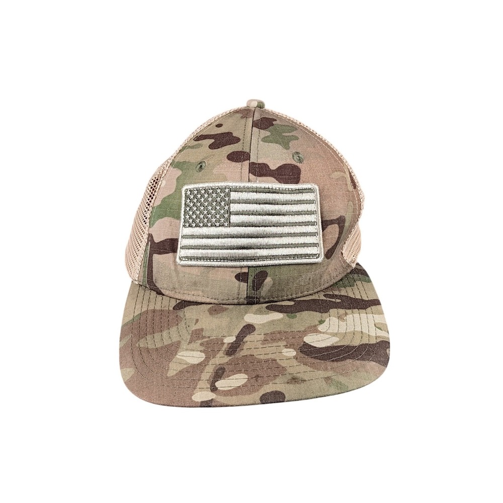 DEWALT Mens Camo American‎ Flag Mesh Trucker Hat One Size Guaranteed Tough